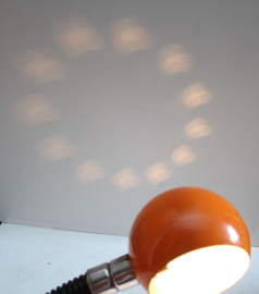 Vintage oranje bureaulamp / bollamp