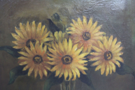 H. Alkema - Stilleven met geitje en chrysanten - 1949