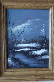 Schilderij - Klassiek winterlandschap