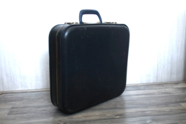 Vintage donkerblauwe koffer