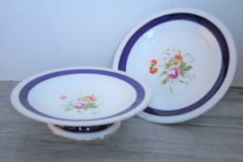 2 x Tazza - porselein, handbeschilderd met rozen