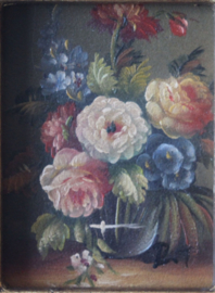 Rene Tempur - Schilderijtje van een vaas met bloemen