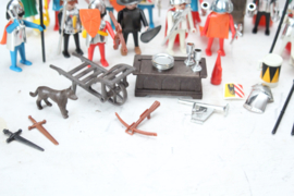 Playmobil Ridders - Partij diverse vintage ridders met accessoires