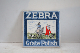 Vintage reclame tegel - Zebra Grate Polish