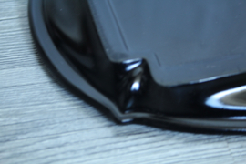 Art Deco - Zwart glazen serveerschaal