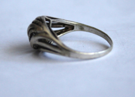 Zilveren ring "Swirl"