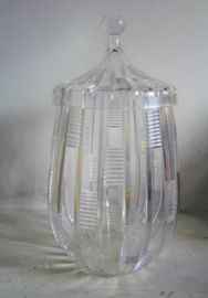 Kristal,  Art Deco - punchbowl / voorraad pot