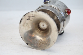 Goblet / Beker verzilverd, gezet met diverse kleuren glas