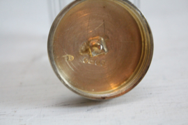 Antieke parfumflessen Asprey & Co 1931, zilver vergulde doppen