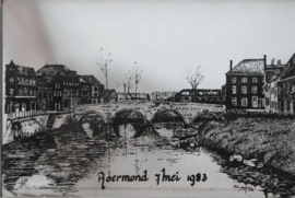 Glas in lood /  gebrandschilderde raamhanger - Roermond 7 mei 1983