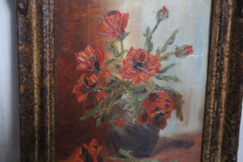 van Zand - Rozen op vaas,  olieverfschilderij