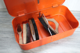 Brabantia, vintage "poetsmiddelen" blik - oranje