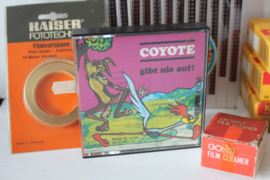 Collectie 8 mm filmtoebehoren - oa kodak chrome filmpjes, Wile E Coyote film en special effect strookjes