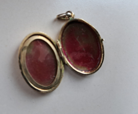 Antiek gold plate(verguld) medaillon