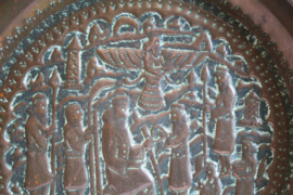 Roodkoperen schaal "Egyptian Revival"