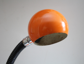 Vintage oranje bureaulamp / bollamp
