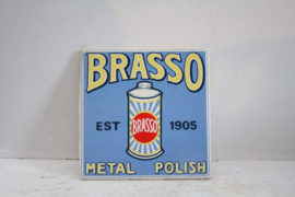 Vintage reclame tegel - Brasso Metal Polish