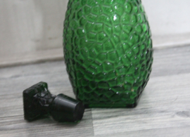 Vintage smaragd groen karafje