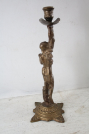 Brons, Kandelaar met dame, Art Nouveau