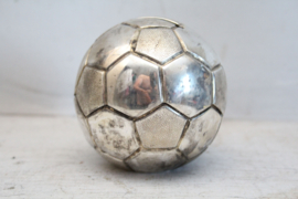 Vintage verzilverde spaarpot - voetbal