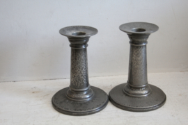 Liberty & Co, Tudric pewter (tin) kandelaars