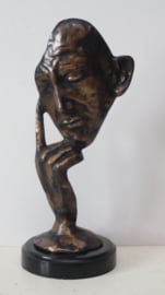 Bronzen sculptuur "de Denker" naar A. Barye