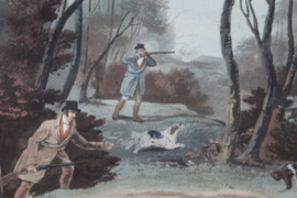 Prachtige jacht Lithografie - Woodcock shooting