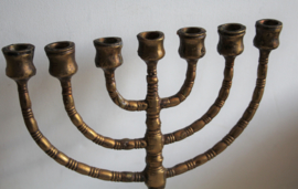 Menorah (7 armige Joodse kandelaar) - Brons