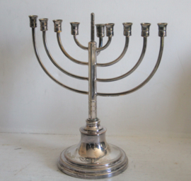 Hanukkah (Joodse kandelaar) - Verzilverd