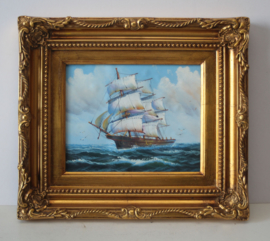 Maritiem schilderij - Driemaster op volle zee