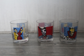 3 Herman Brood whisky glazen