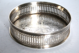 Verzilverd - Bottle coaster(onderzetter voor flessen) RAND