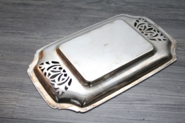 Art Deco serveerschaaltje, verzilverd
