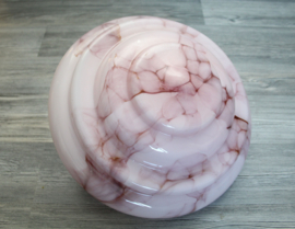 Art Deco, Roze opaline gemarmerde hanglamp