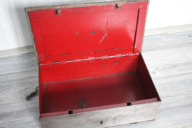 Vintage metalen geldkist