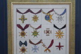 Heraldiek - Handingekleurde ere tekens - Frankrijk 19e eeuw (#2)