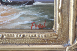 Maritiem schilderij - Gesigneerd "Fred"