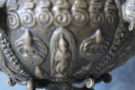 Bronzen wierookvat, zeer gedecoreerd - Thailand