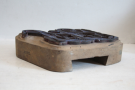 Print blok of stempel (Batik), twee olifanten koppen