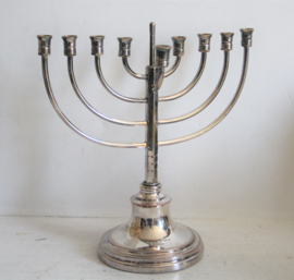 Hanukkah (Joodse kandelaar) - Verzilverd