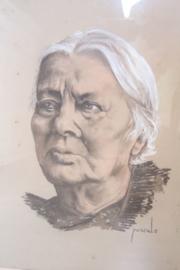 Pascale - Portret van een oudere dame in pastel - Italië ca 1940