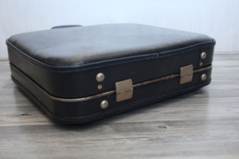Vintage donkerblauwe koffer
