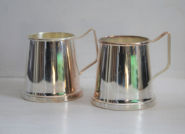 Set verzilverde pullen