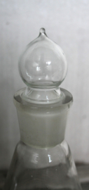 Antiek glazen erlenmeyer, laboratorium glas