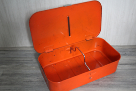 Brabantia, vintage "poetsmiddelen" blik - oranje