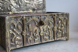 Bronzen Gotische sieraden kist, Frankrijk ca 1910