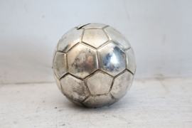Vintage verzilverde spaarpot - voetbal