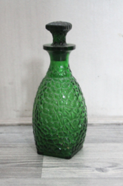 Vintage smaragd groen karafje