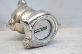 Vintage verzilverde spaarpot - beertje