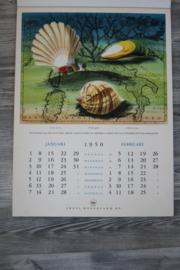 Originele Shell kalender 1950 - ongebruikt